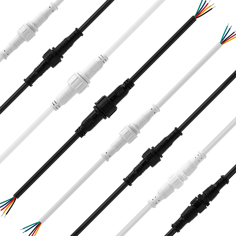 2/3/4/5 PIN Waterproof IP68 Male To Female Outdoor LED Strip Connector-5 Pairs Per Package 2/3/4/5 PIN Waterproof IP68 Male To Female Outdoor LED Strip Connector-5 Pairs Per Package